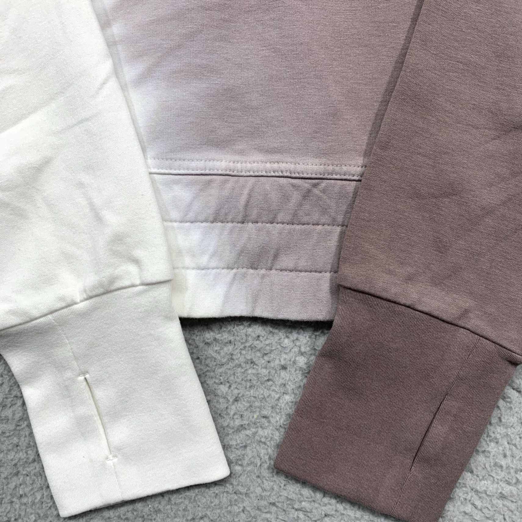 Vintage Joy Lab Cropped Sweatshirt Women's Mocha & Cream Size S Thumb Holes NWT NWT Size S / US 4 / IT 40 - 7 Thumbnail