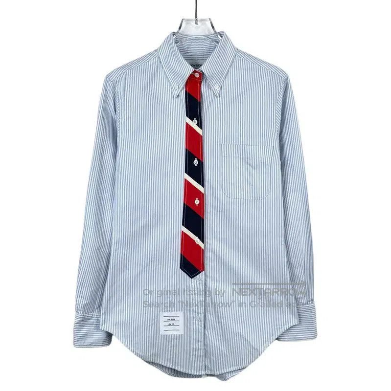 Thom Browne Thom Browne Striped Cotton Shirt with Tie . Size S / US 4 / IT 40 - 1 Thumbnail