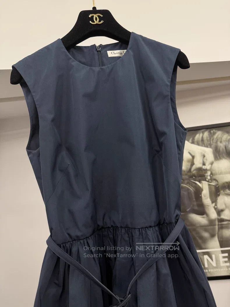 Dior Dior Blue sleeveless ty-up dress Size XS / US 0-2 / IT 36-38 - 2 Thumbnail