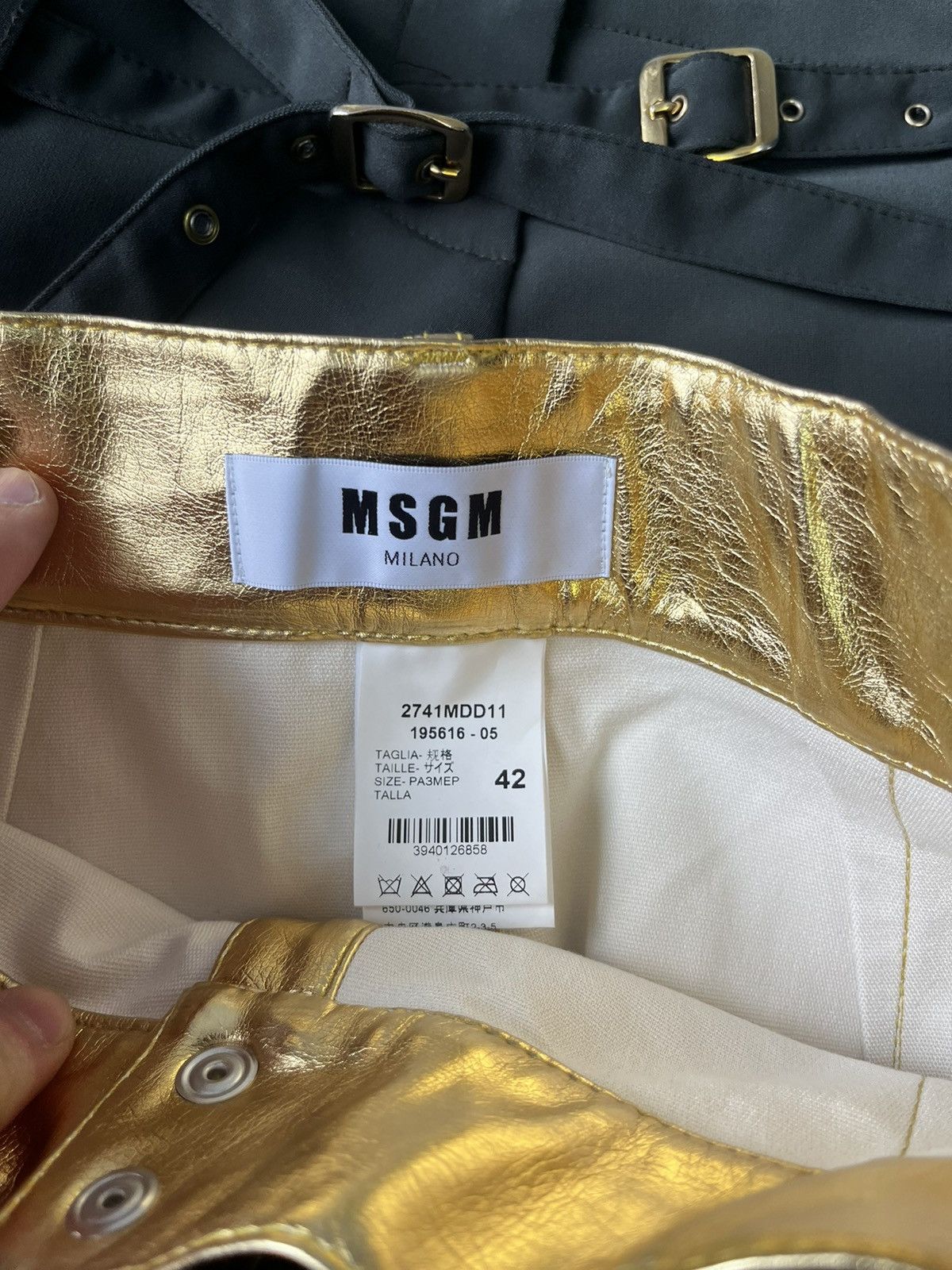 MSGM × Other MSGM Metallic Belted Midi Skirt Size 28" / US 6 / IT 42 - 5 Thumbnail