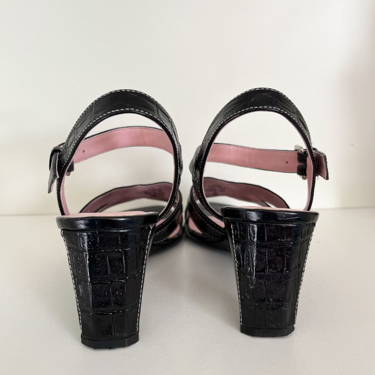 Other Y2k too Joan & David leather stitched heeled sandals Size US 6 / IT 36 - 8 Thumbnail