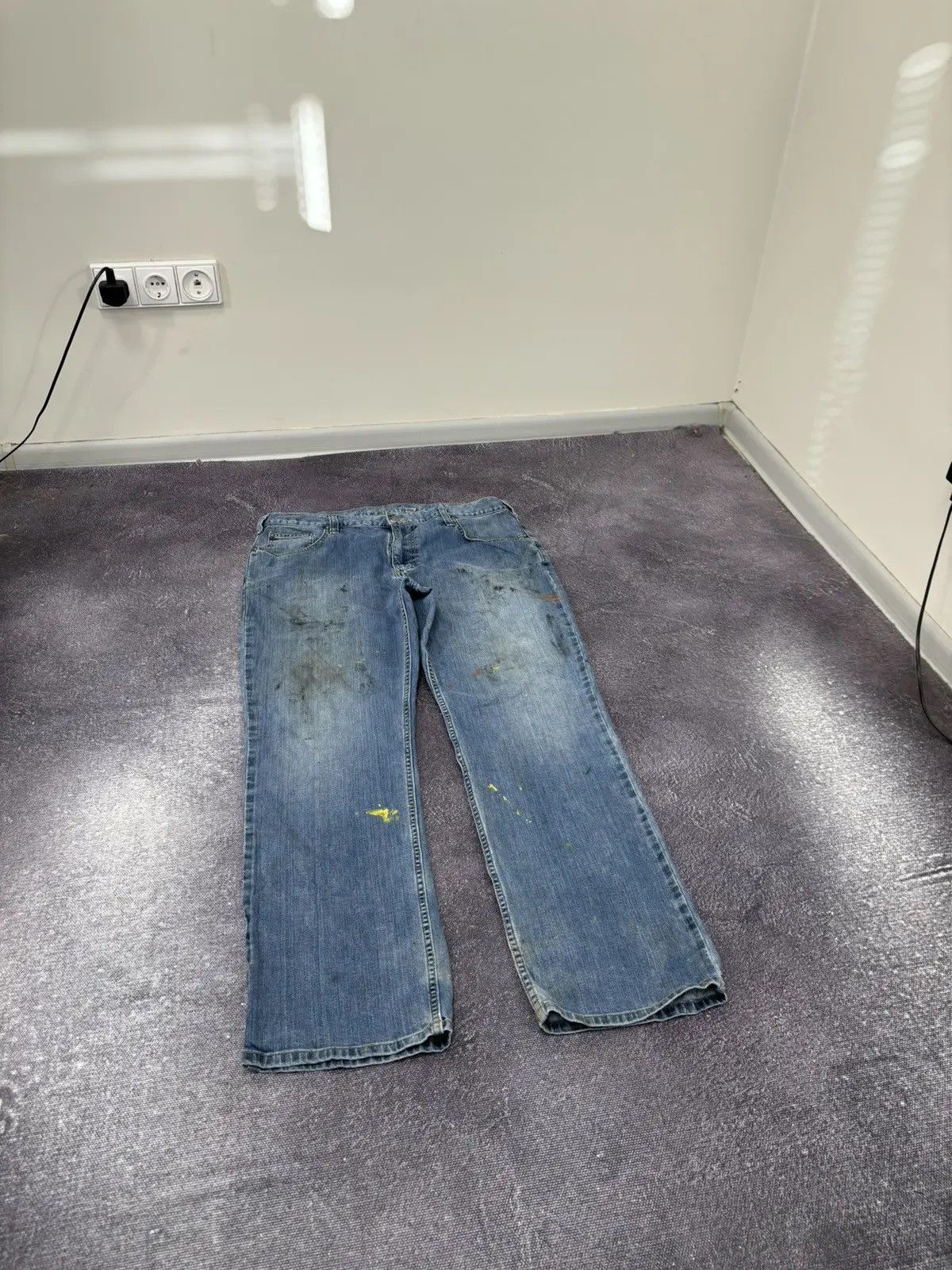 Carhartt × Vintage Vintage Carhartt Faded Blue Relaxed Fit Painted Hype Jeans Size US 38 / EU 54 - 7 Thumbnail
