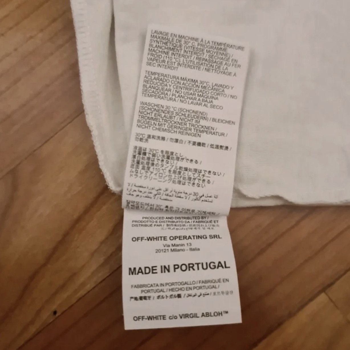 Off-White Off-White "Unfinished" S/S slim tee white silver. Size US S / EU 44-46 / 1 - 8 Thumbnail
