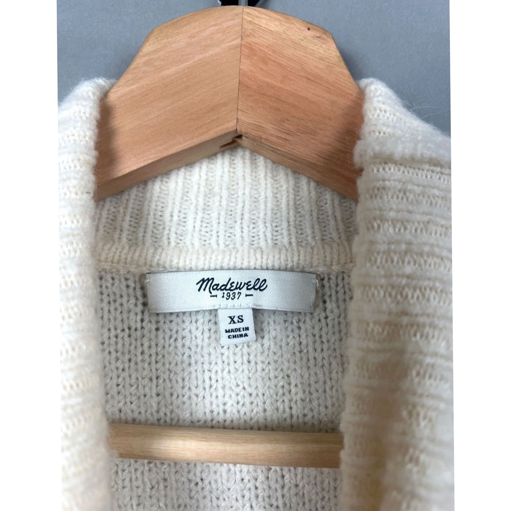 Madewell MADewell Snowglobe Bobble Turtleneck White Pullover Sweatshirt Nylon/Wool XS Women Pullover) Size XS / US 0-2 / IT 36-38 - 3 Thumbnail