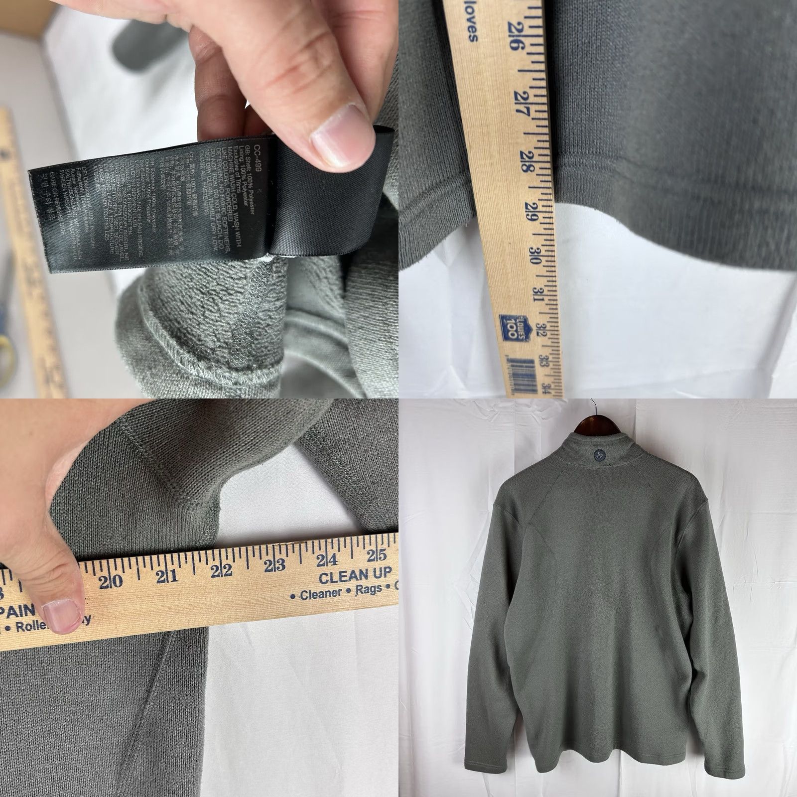 Marmot Marmot Shirt Mens XL Gray Sweater Knit Zip Sweatshirt Pullover Fleece E71100 Size US XL / EU 56 / 4 - 8 Thumbnail