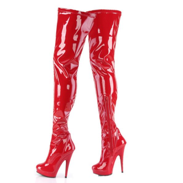 Sultry 4000 Stretch Patent Red 6