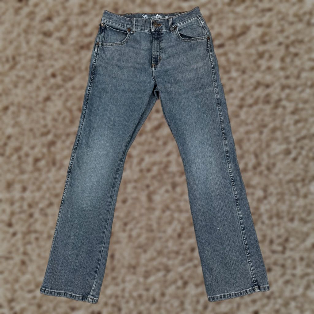 Wrangler VINTAGE Wrangler Jeans Mens 30 Blue Denim Retro Relaxed Fit Bootcut Jean Falls City 30L Size US 30 / EU 46 - 1 Thumbnail
