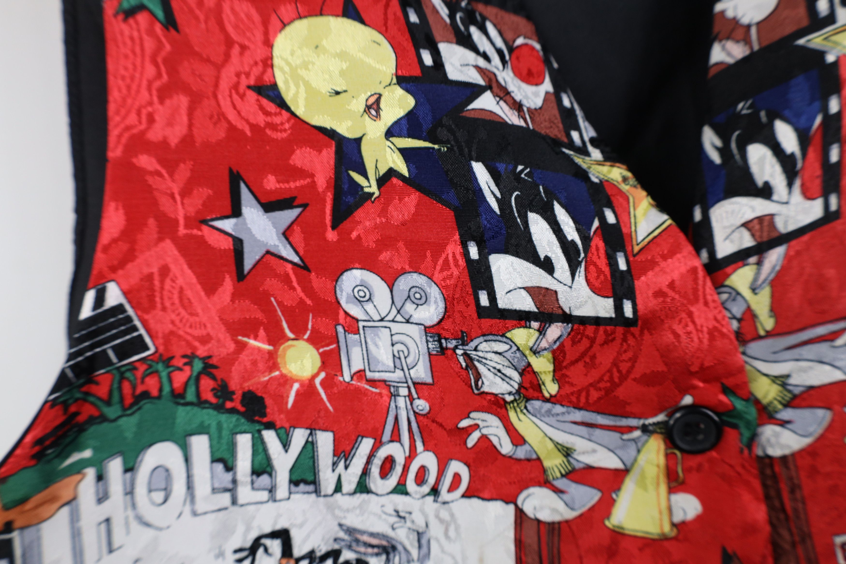 Vintage Vintage 90s Looney Tunes Hollywood Movie Tie Vest Jacket Size ONE SIZE - 6 Thumbnail
