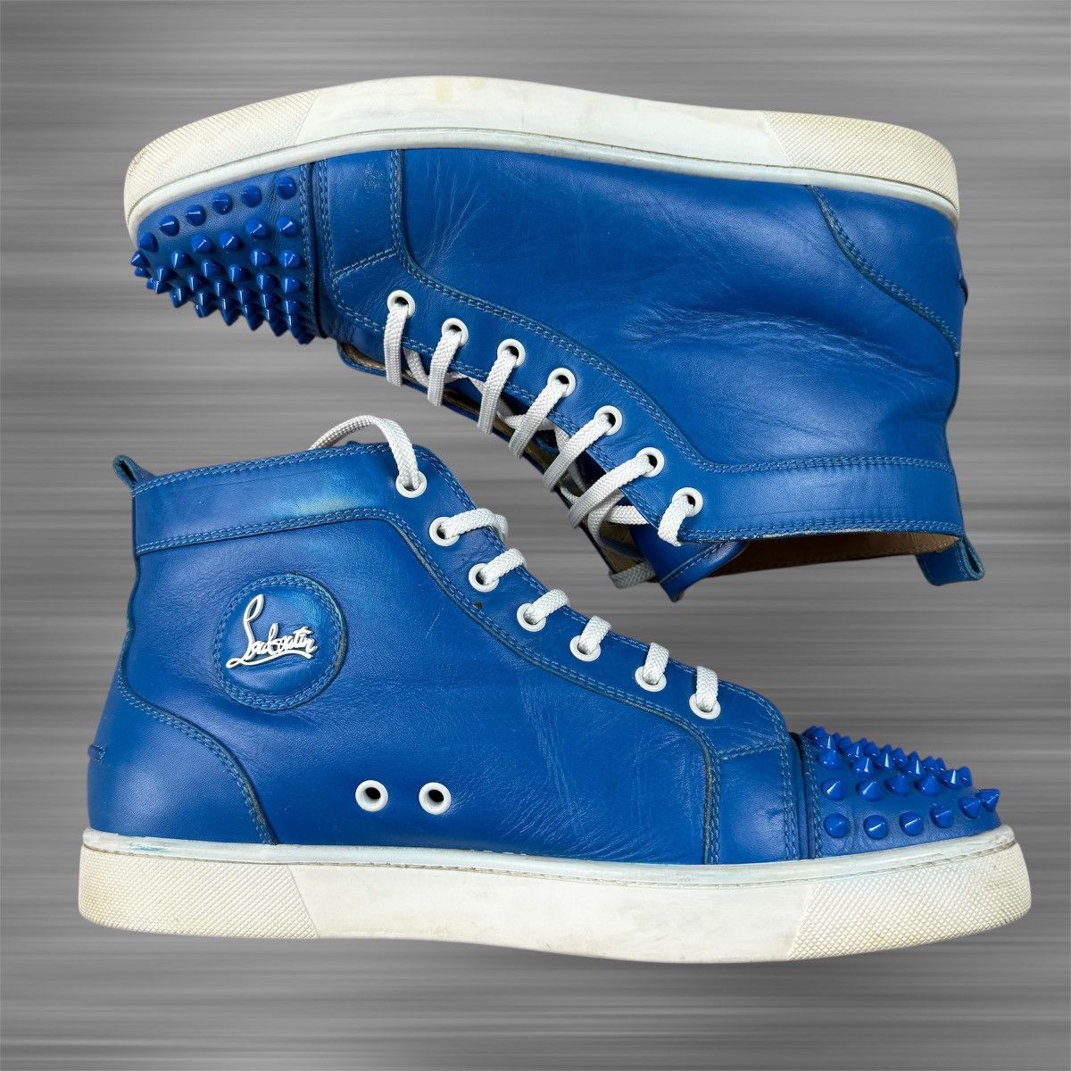 Christian Louboutin CHRISTIAN LOUBOUTIN High Top Spikes Orlato FLAT Shoes Size US 9.5 / EU 42-43 - 3 Thumbnail