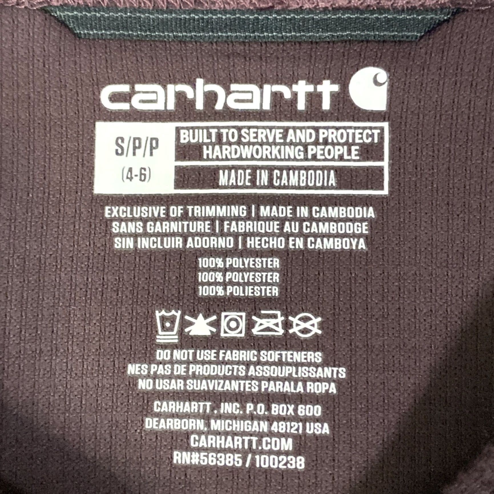 Carhartt Carhartt Force Midweight Base Layer Tec Crewneck Deep Wine MSRP 9.99 S Women Long Sleeve Pullover Logo Thermal Workwear Casual Travel Size S / US 4 / IT 40 - 5 Thumbnail