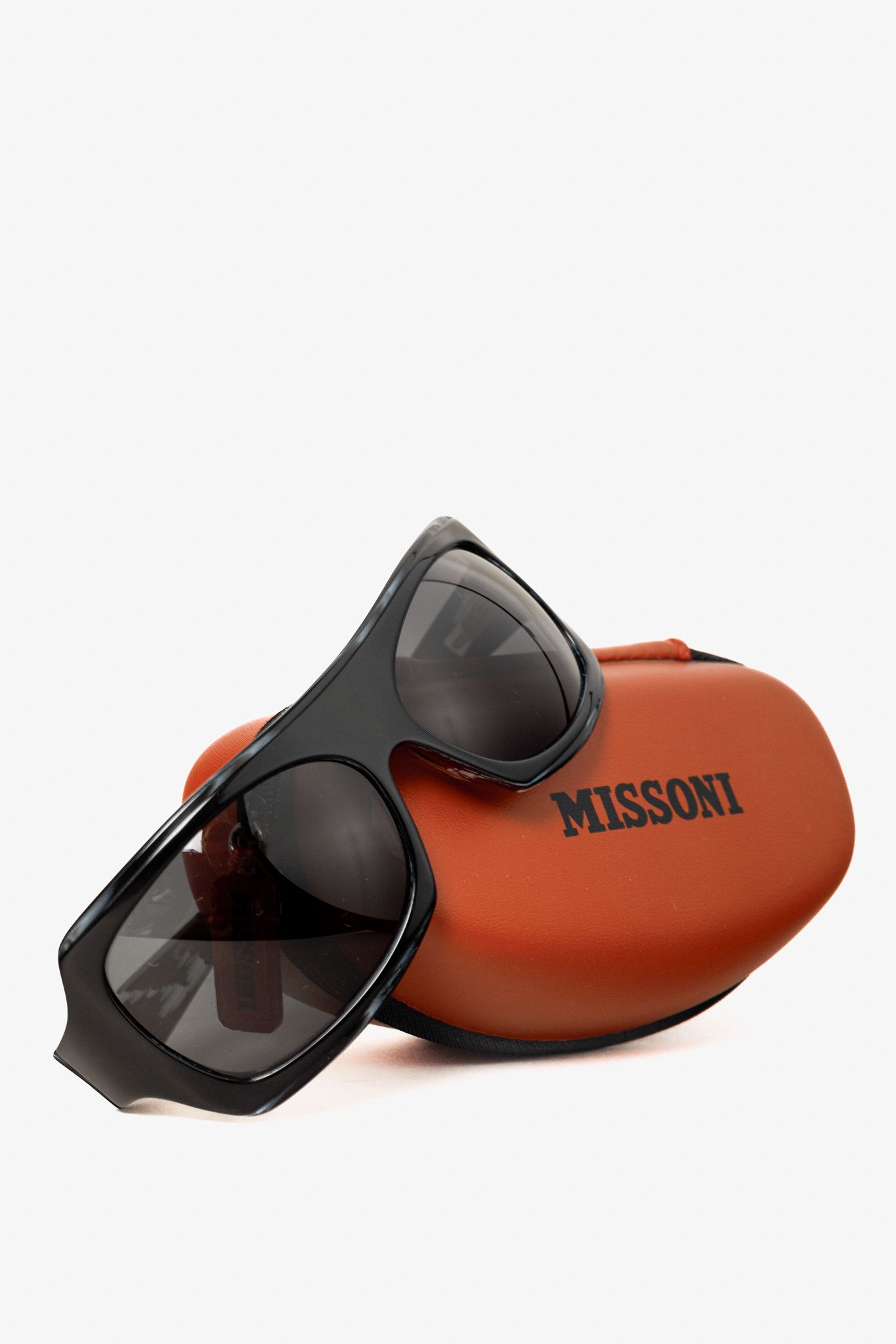 Missoni Missoni MI50302 Black Marbled-Accent Oversized Sunglasses Size ONE SIZE - 8 Thumbnail