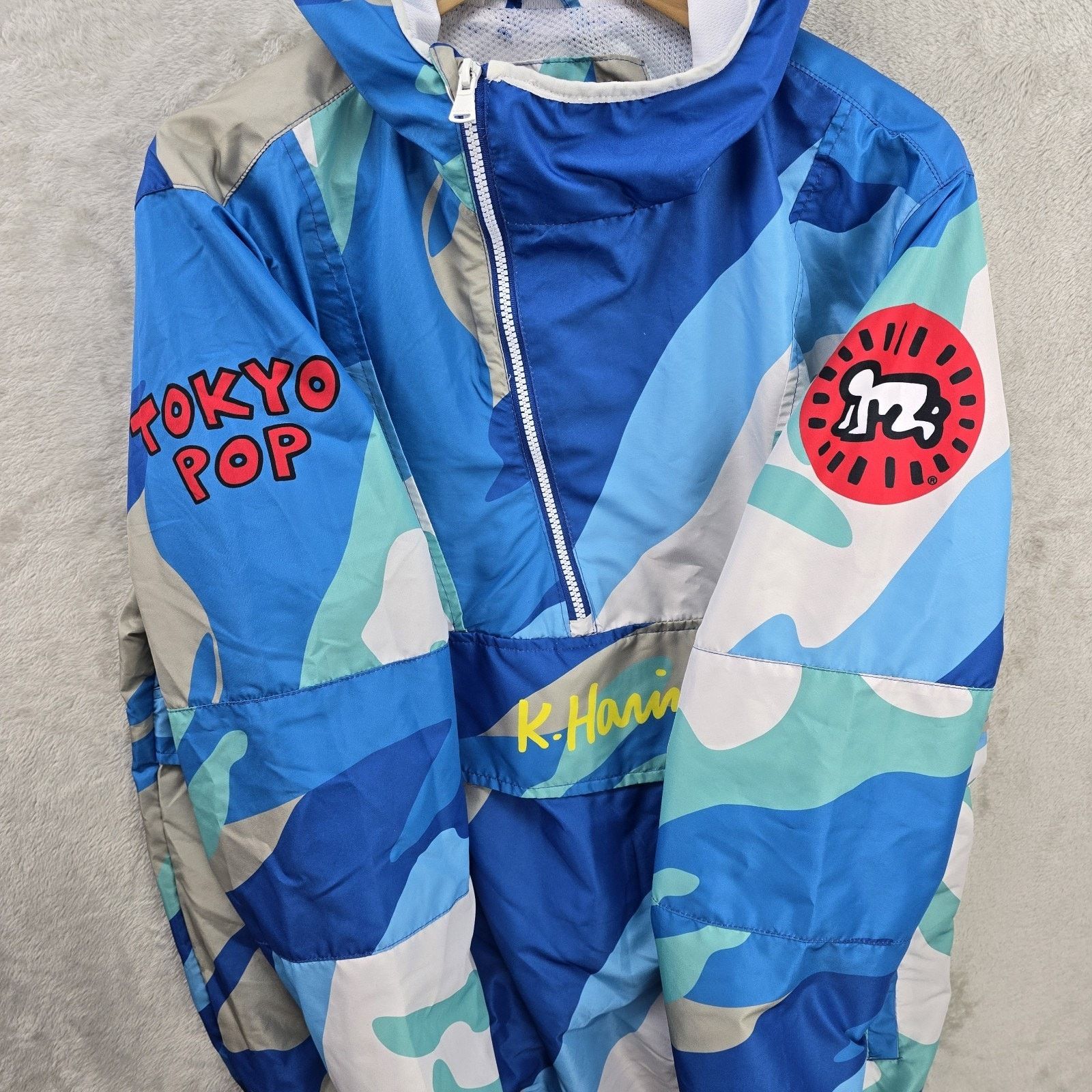 Members Only Members Only Keith Haring Windbreaker Large Hooded Jacket Size US L / EU 52-54 / 3 - 4 Thumbnail