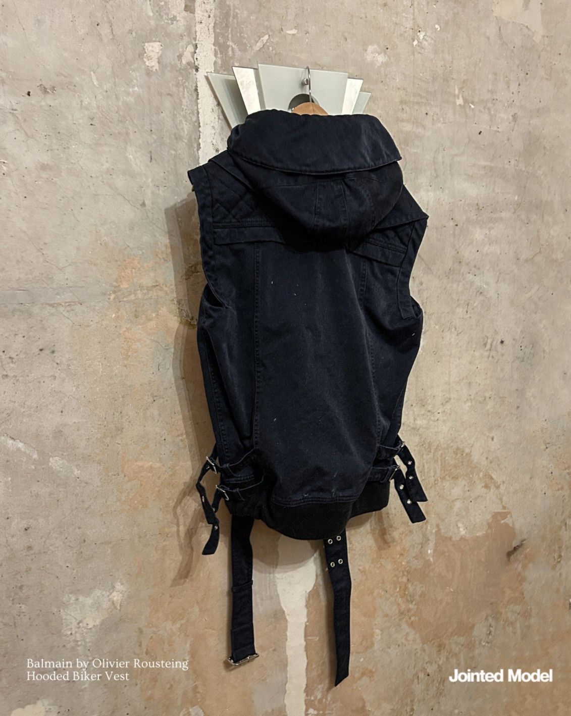 Balmain Hooded Biker Vest by Oliver Rouseting Size US XS / EU 42 / 0 - 2 Thumbnail