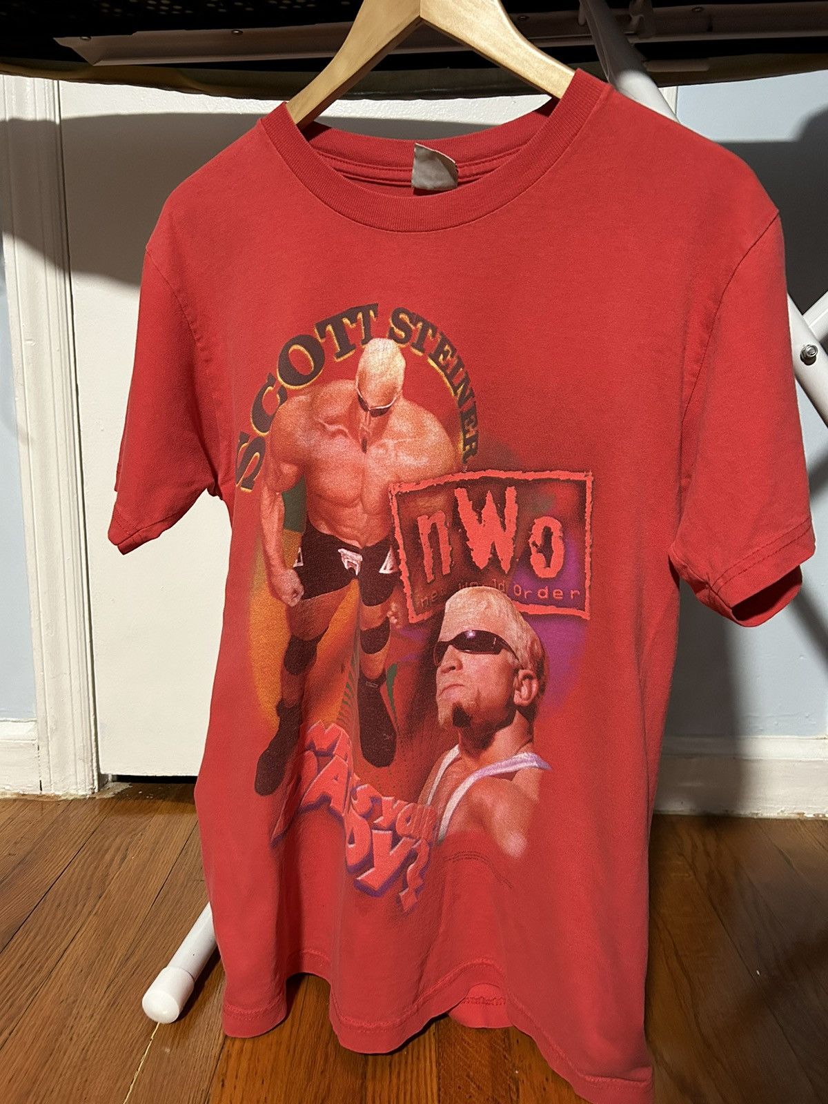 Vintage × WCW/nWo 1998 WCW WOLFPAC Big Poppa Pump Scott Steiner Tee Size US L / EU 52-54 / 3 - 6 Thumbnail
