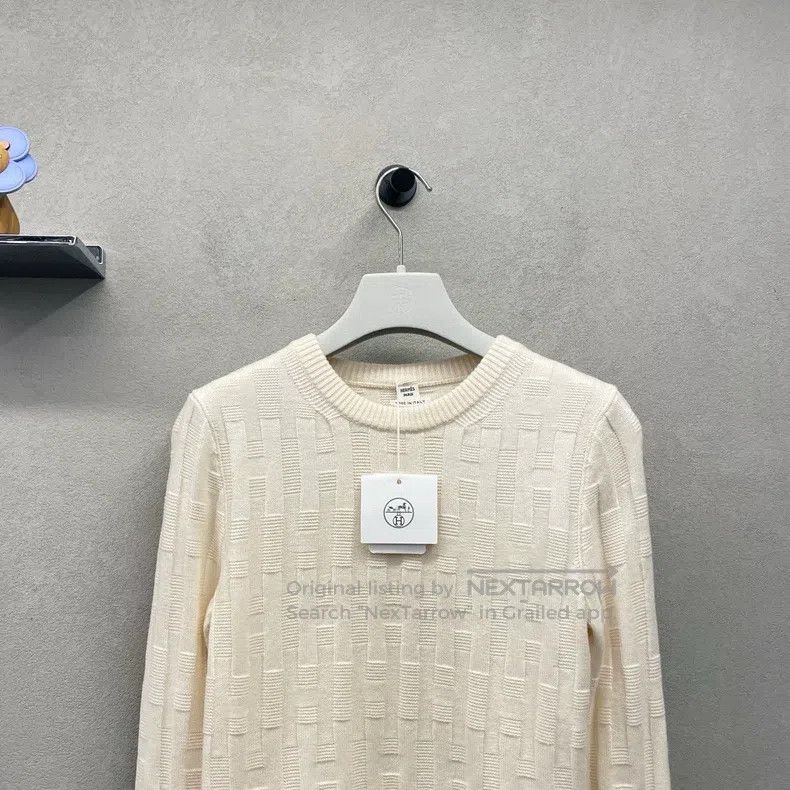 Hermes Hermes White Wool Crewneck Sweater Size XS / US 0-2 / IT 36-38 - 4 Thumbnail