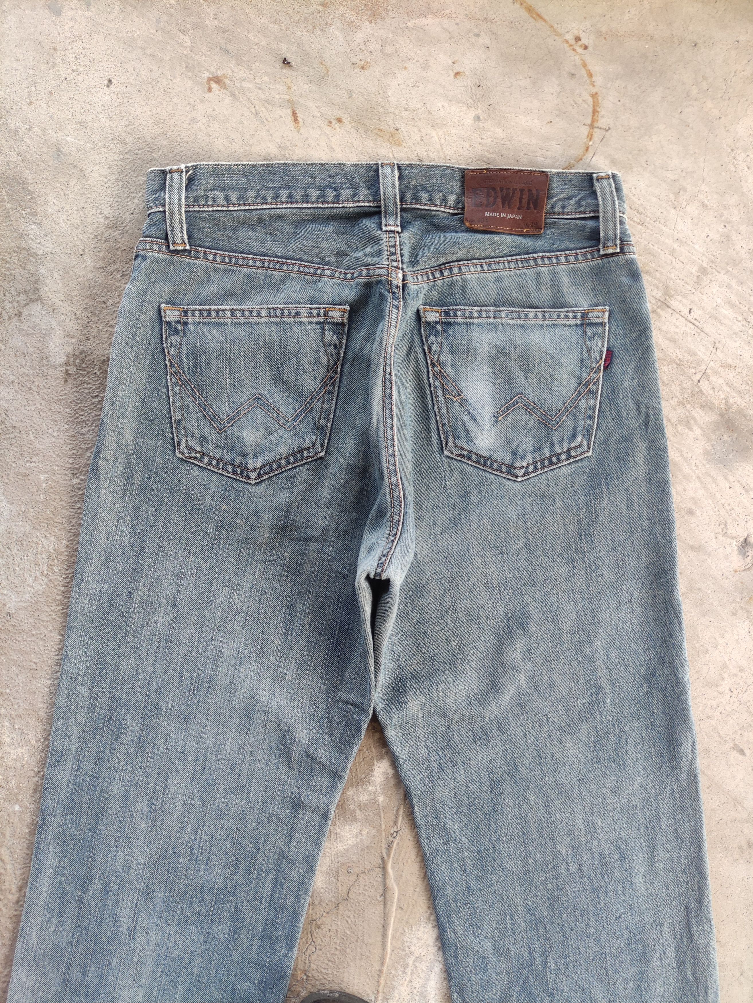 Edwin Vintage Edwin 404 Japan Jean Distressed Faded Denim Size US 32 / EU 48 - 9 Thumbnail