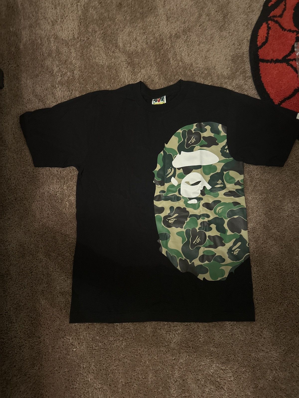 Bape BAPE ABC Camo Side Big Ape Head Tee 'Black/Green' Size US S / EU 44-46 / 1 - 1 Thumbnail