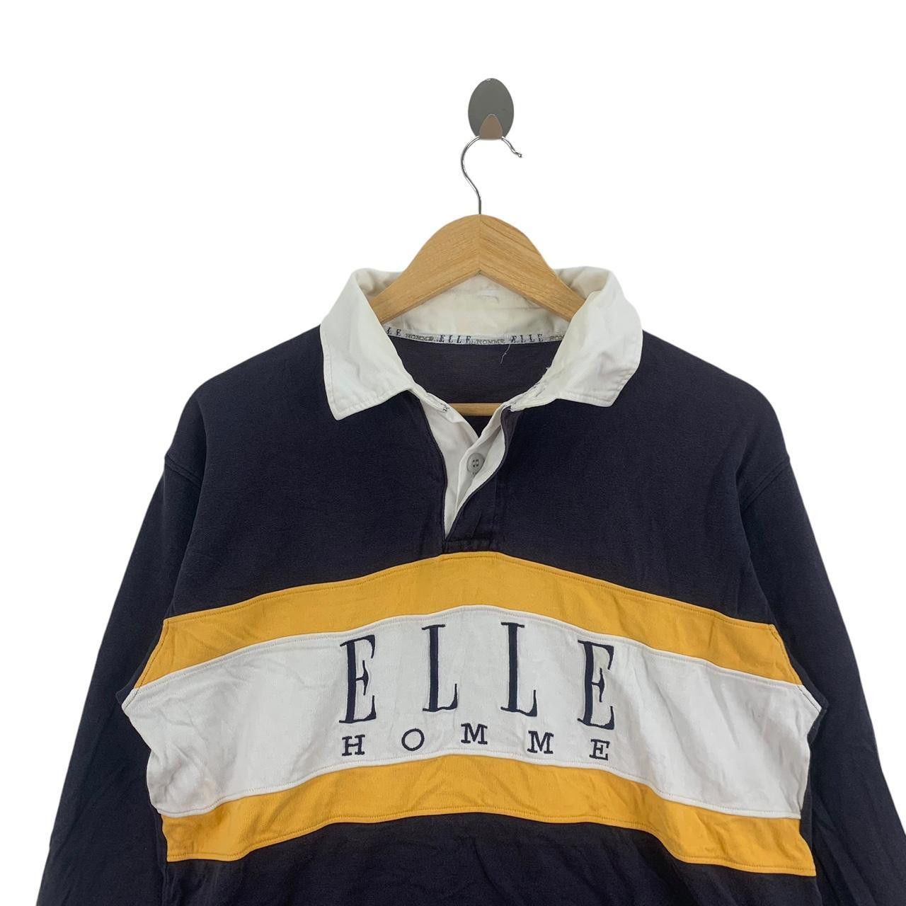 Vintage Vintage ELLE PARIS HOMME Collection Rugby Polo Tee Size US L / EU 52-54 / 3 - 2 Thumbnail