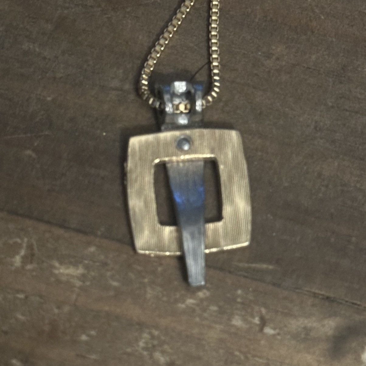 Vintage Vintage two tone abstract pendant necklace Size ONE SIZE - 4 Thumbnail