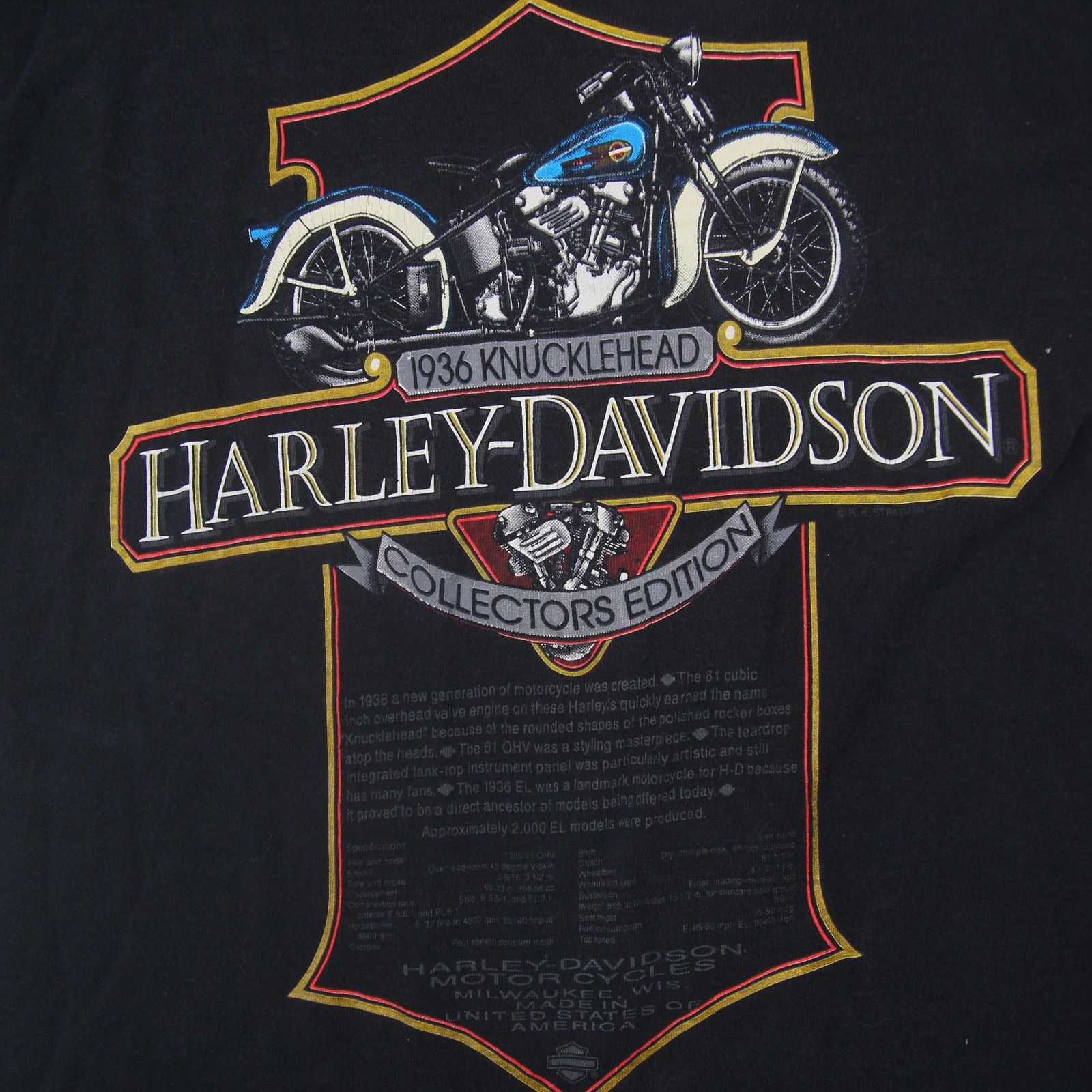Harley Davidson × Vintage Vintage Harley Davidson 1936 Knucklehead Limited Edition T Size US M / EU 48-50 / 2 - 3 Thumbnail