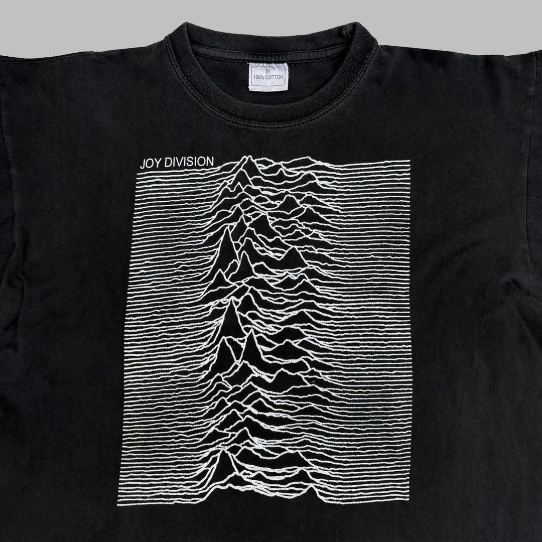 Band Tees × Joy Division × Vintage Joy Division 1990 90s Vintage Unknown Pleasures Band T-Shirt Size US M / EU 48-50 / 2 - 2 Thumbnail