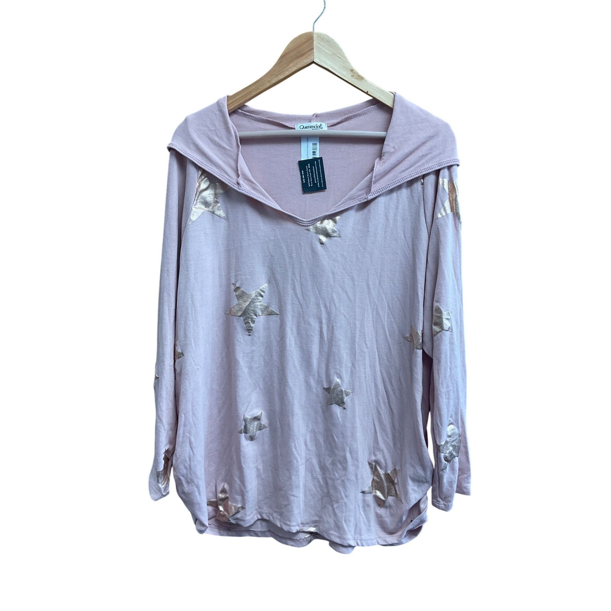 Other Maternity Star Print Hoodie Top Pink Metallic Accents XL By Size XL / US 12-14 / IT 48-50 - 4 Thumbnail
