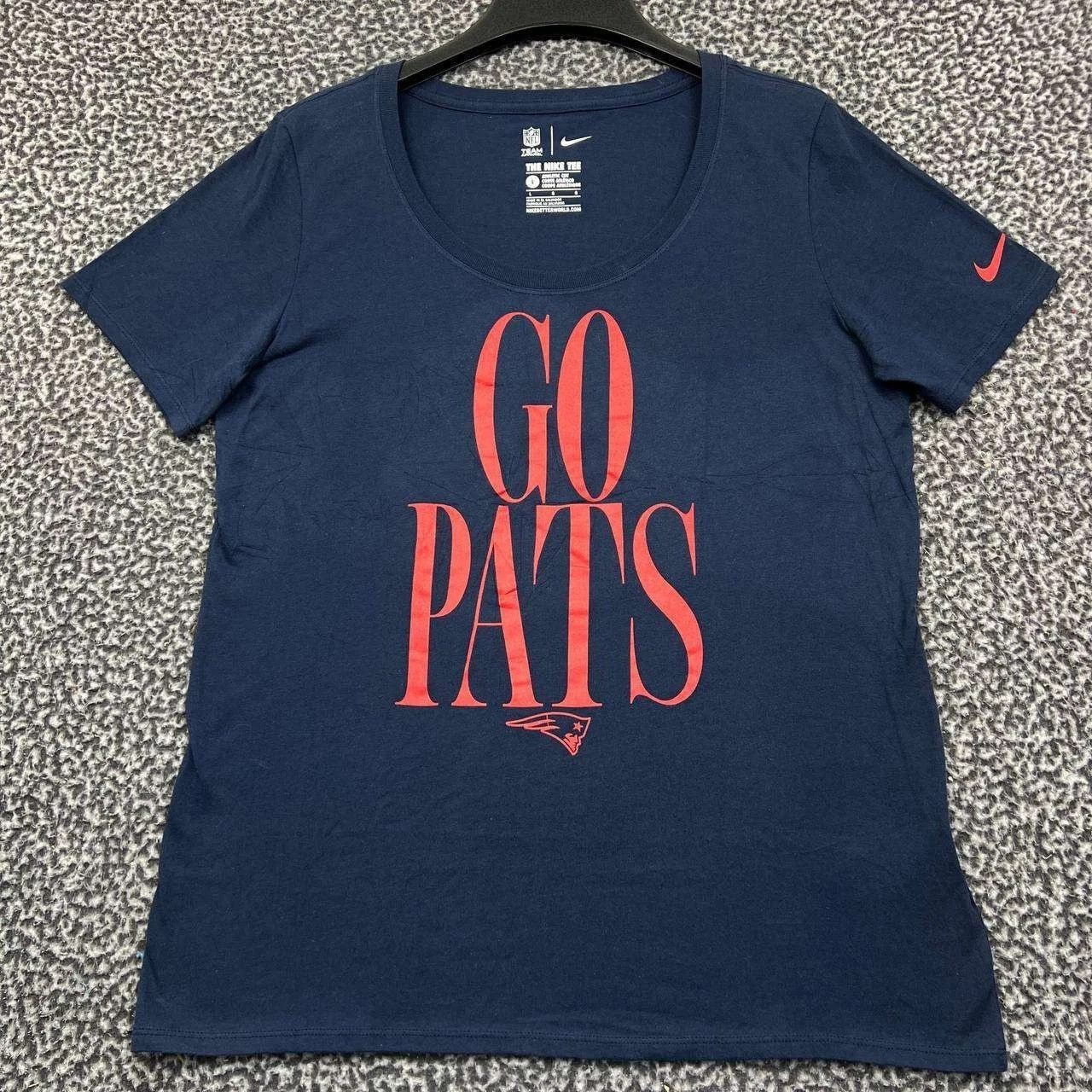 Nike Nike Shirt Women Blue New England Patriots NFL Cotton New L Size L / US 10 / IT 46 - 1 Thumbnail
