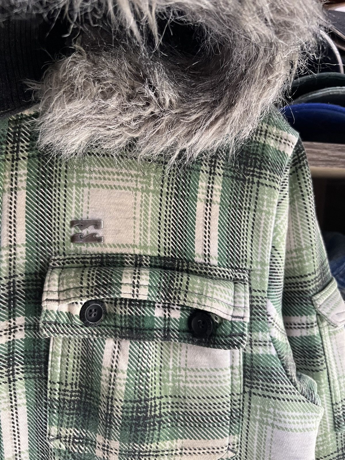 Billabong 🔥Vintage Billabong Plaid Sherpa Jacket Size US M / EU 48-50 / 2 - 9 Thumbnail