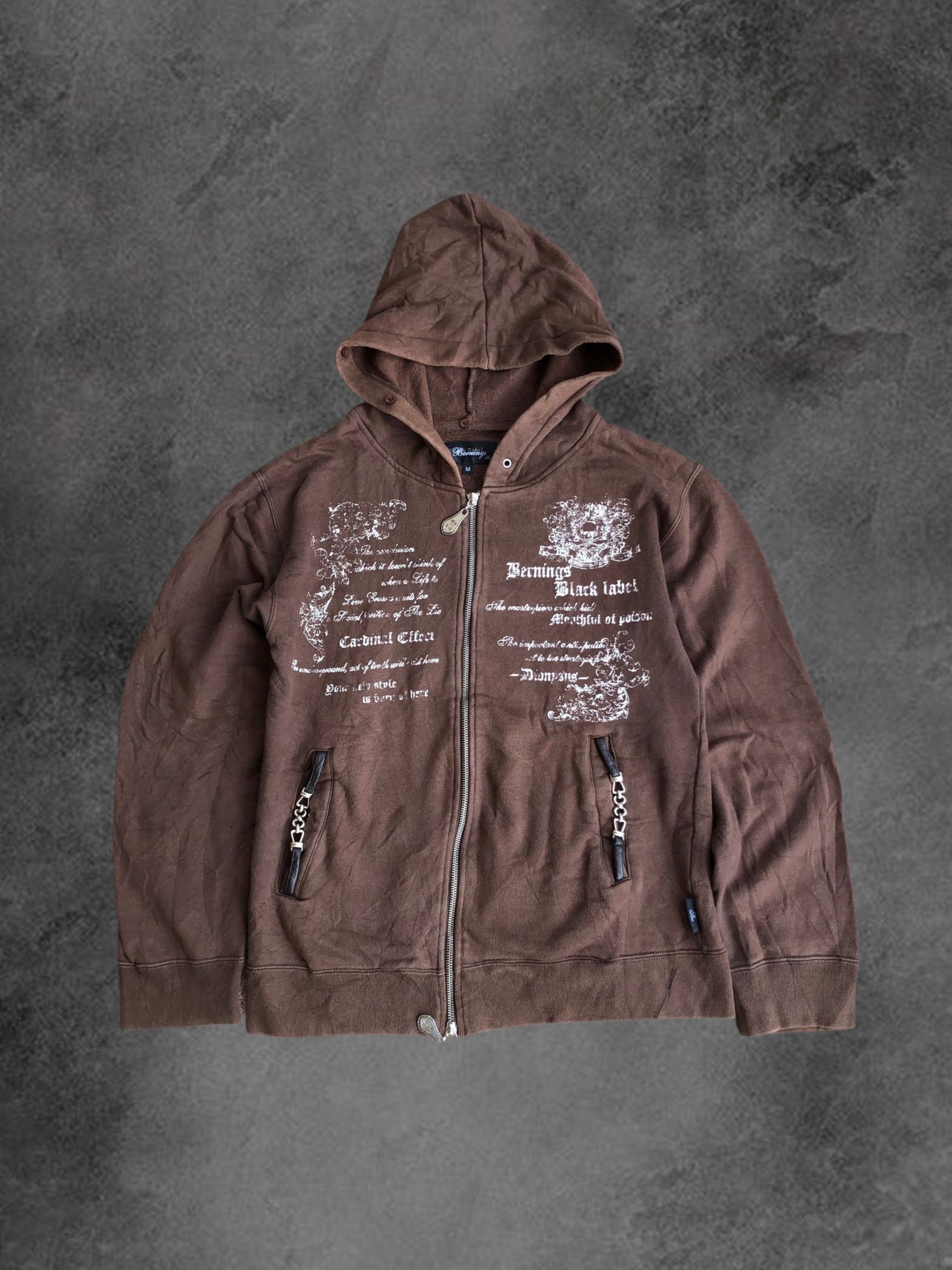 If Six Was Nine 2000s Japanese archive Vkei Poem Zip-Up Hoodie