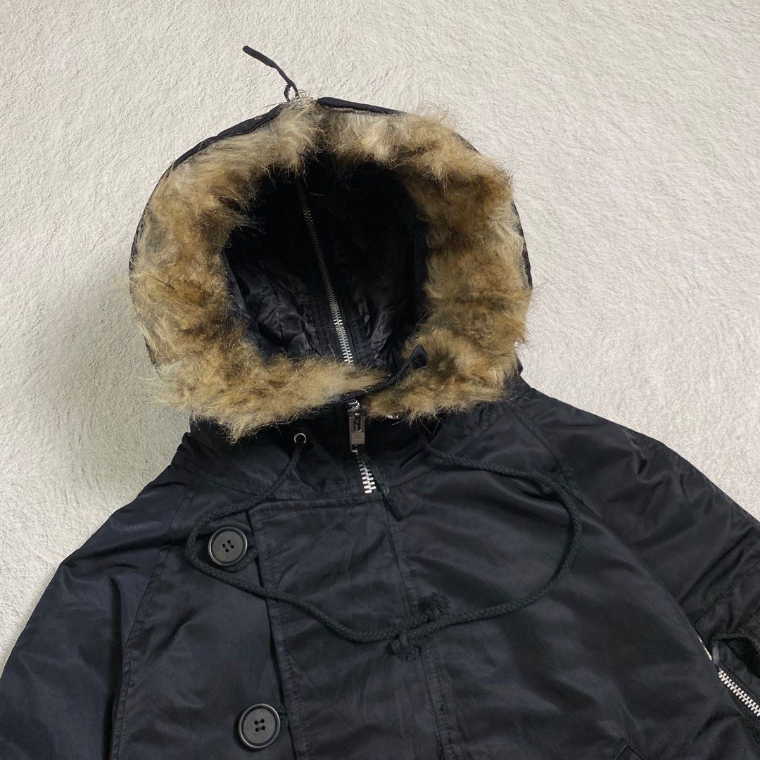 If Six Was Nine Japanese Duck down Bomber Fur jacket Size US L / EU 52-54 / 3 - 4 Thumbnail
