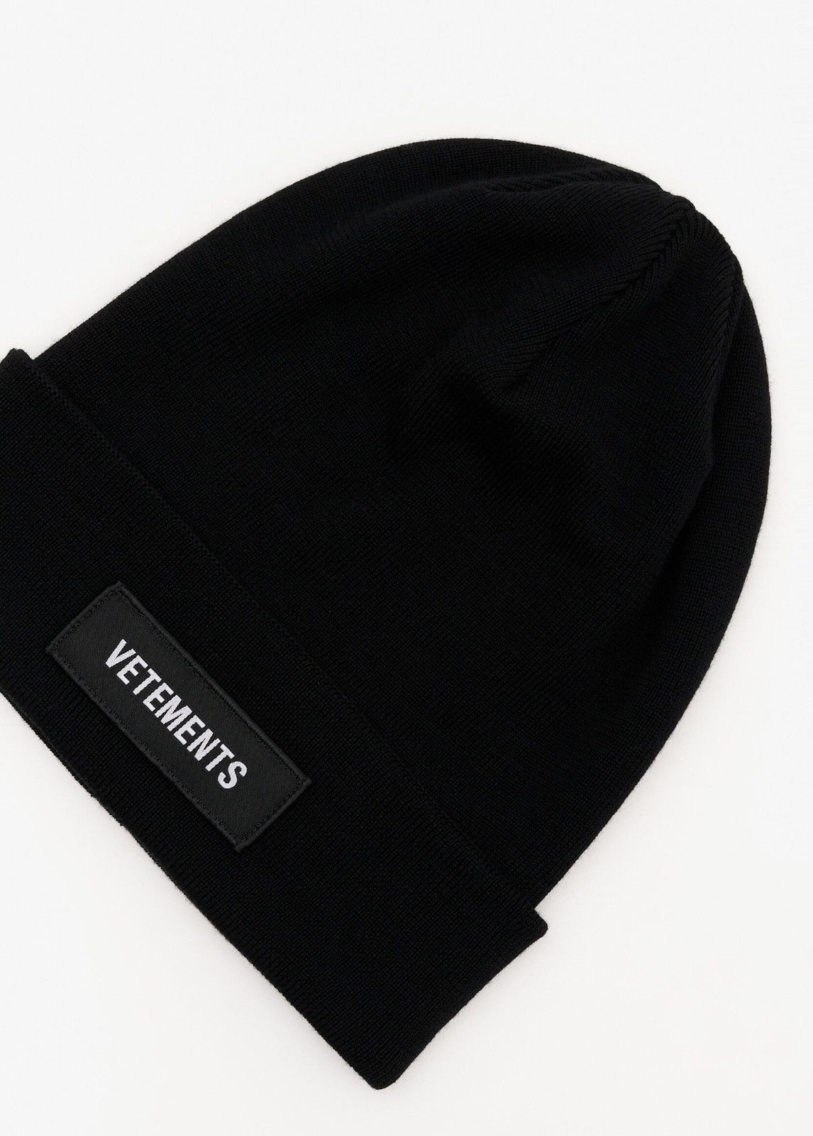 Vetements Last Vetements Logo Black Woolen Beanie Hat Size ONE SIZE - 3 Thumbnail