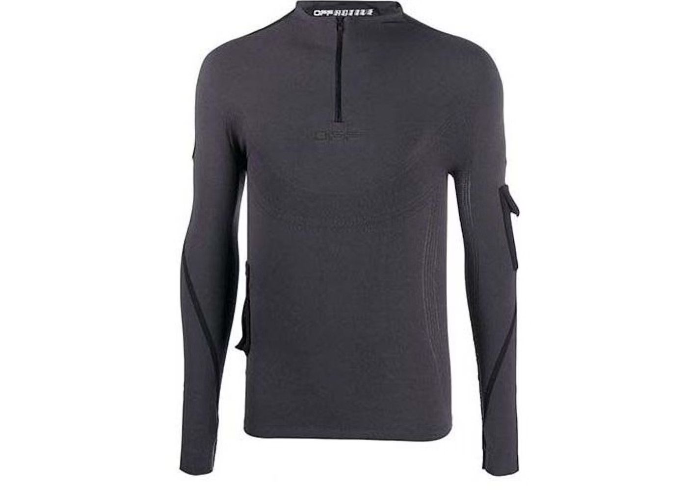 Off-White o1gr1nt0425 Seamless Active Fit Mockneck Top in Grey Size US L / EU 52-54 / 3 - 1 Thumbnail