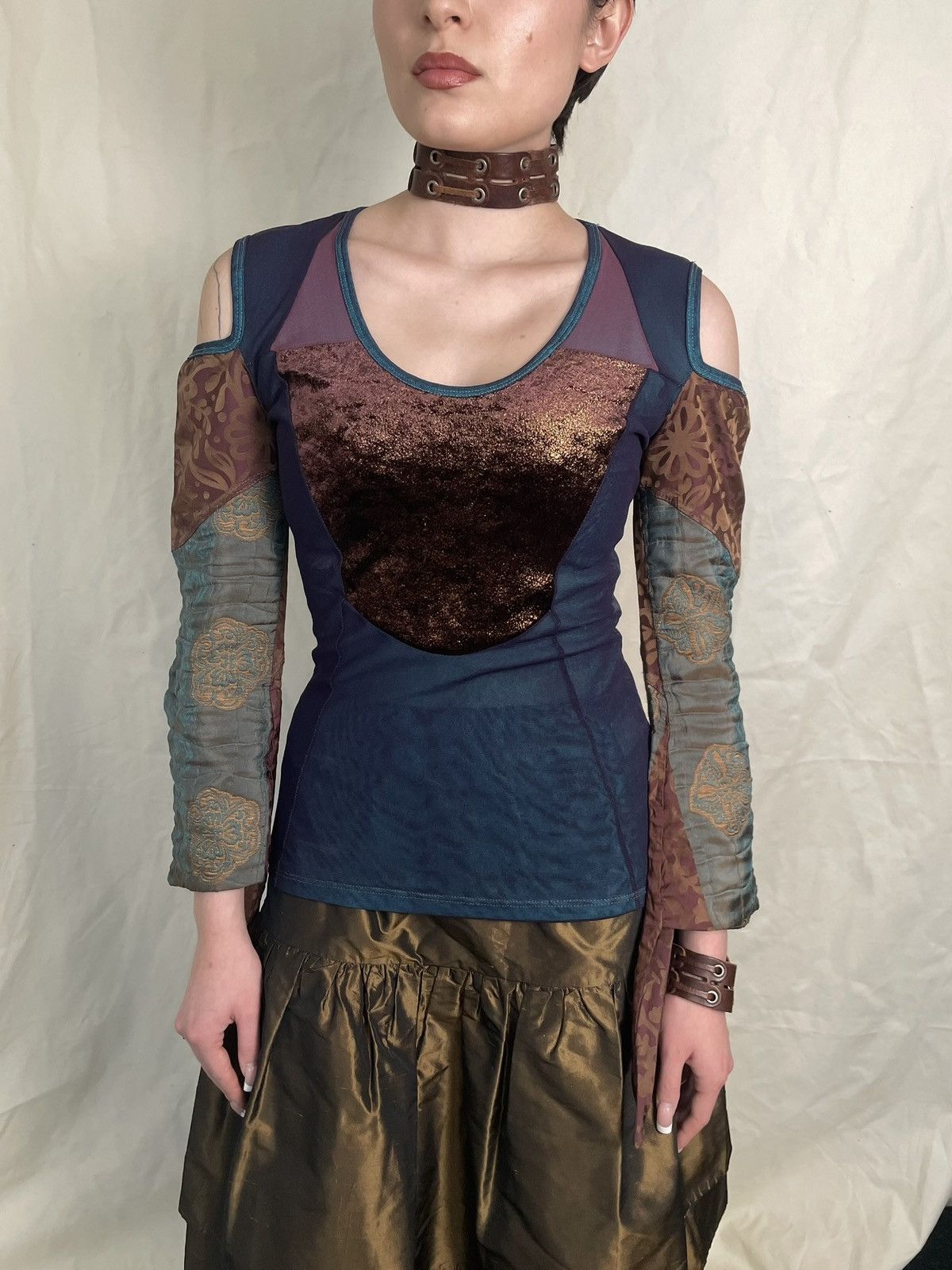 Other SAVE THE QUEEN MESH AND BROCADE BLOUSE Size S / US 4 / IT 40 - 1 Thumbnail