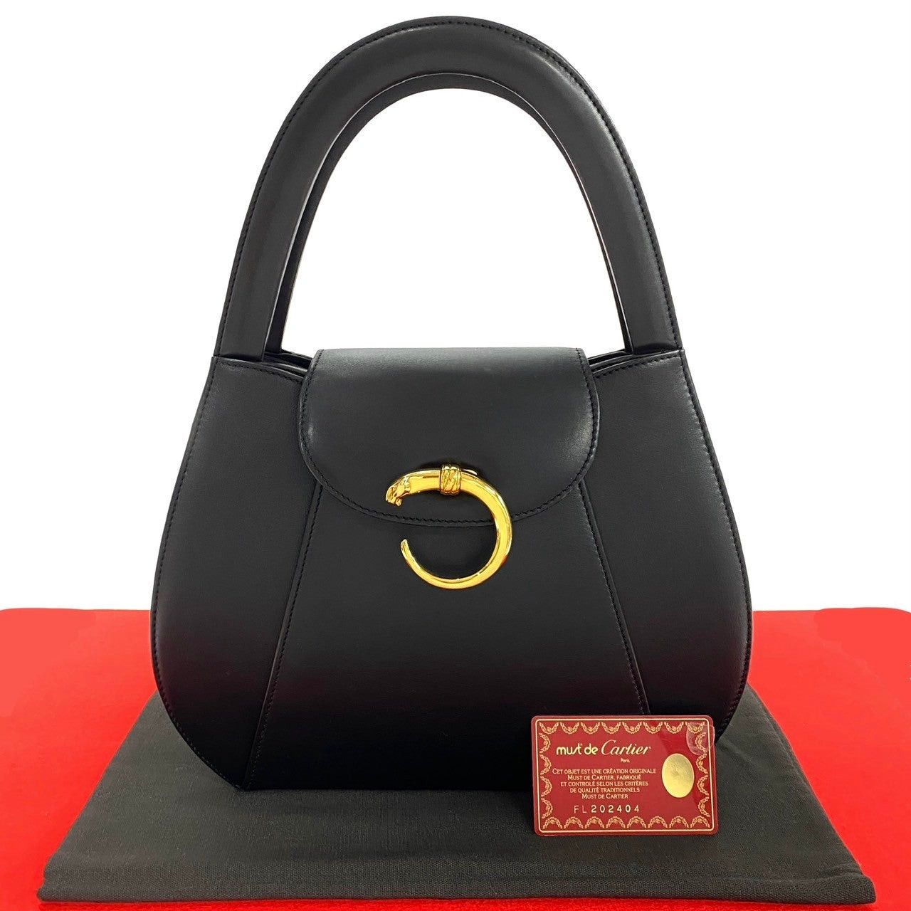 Cartier Cartier Handbag Black Leather Size ONE SIZE - 1 Thumbnail