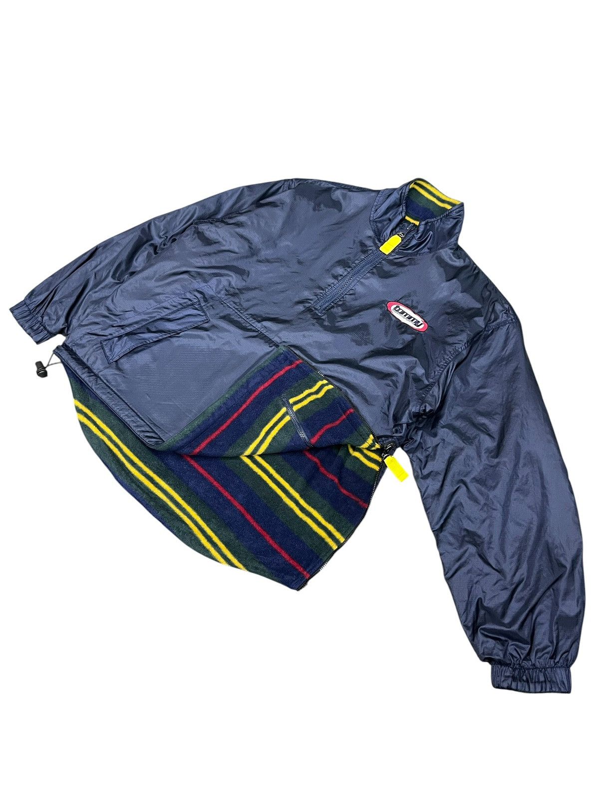 Tommy Hilfiger Vintage 90s Tommy Hilfiger Reversible Stripe Fleece Nylon Size US L / EU 52-54 / 3 - 16 Thumbnail