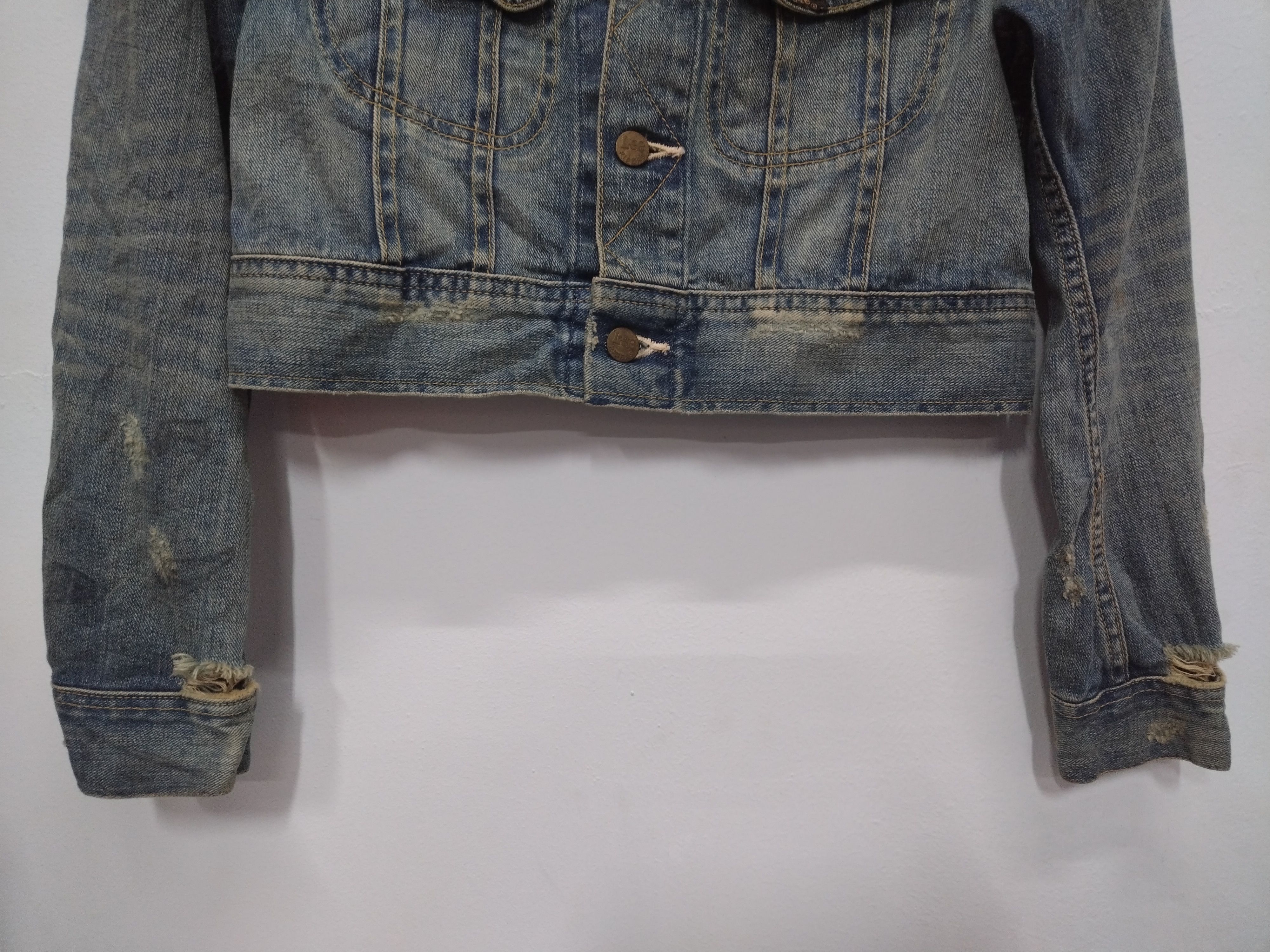 Lee Vintage steals Distressed Design LEE RIDERS Denim Jacket Size M / US 6-8 / IT 42-44 - 8 Thumbnail