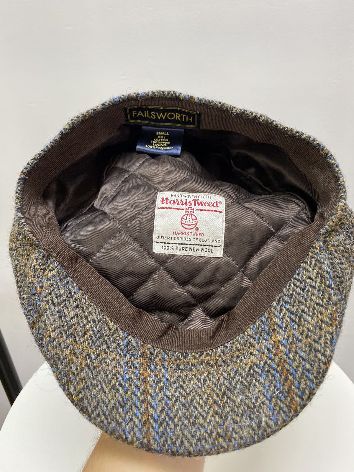 Harris Tweed × Vintage Vintage Failsworth Harris Tweed Wool Flat Hat Cap Size ONE SIZE - 15 Thumbnail