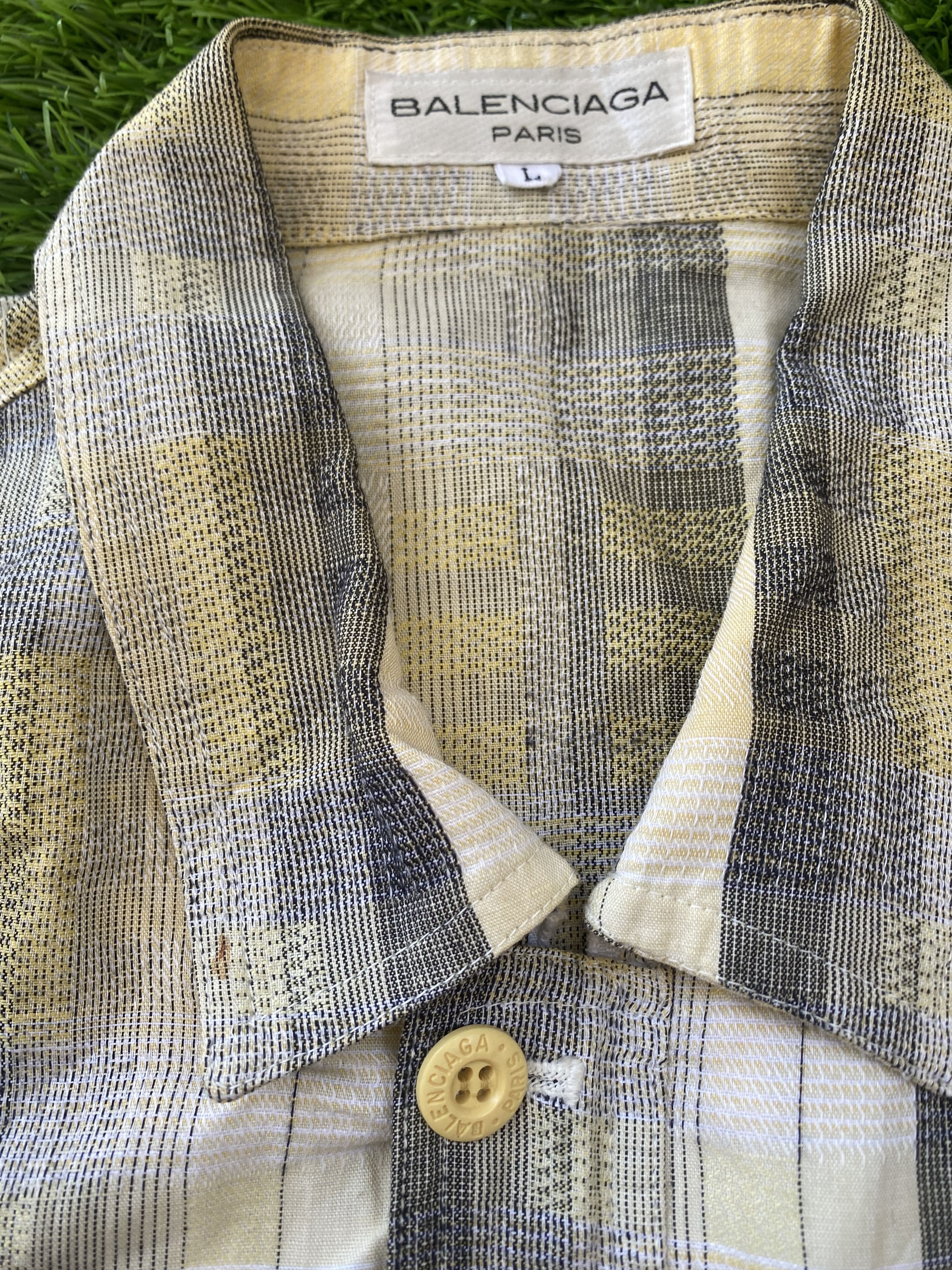 Balenciaga × Vintage Vintage 90s Balenciaga Unique Shirts Size US L / EU 52-54 / 3 - 3 Thumbnail