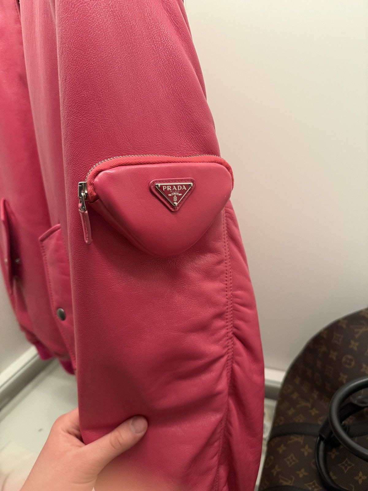 Prada Prada Nappa leather runway bomber Pink Size US M / EU 48-50 / 2 - 2 Thumbnail