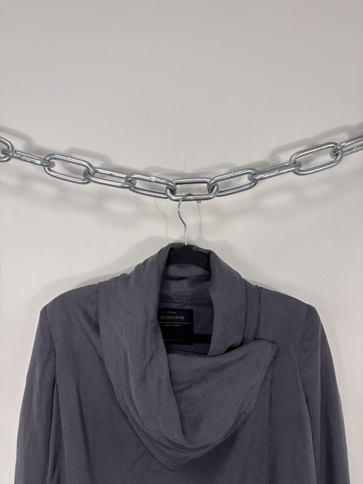 Allsaints AllSaints Hoxton Monument Coat Women’s Grey Asymmetrical Size S / US 4 / IT 40 - 4 Thumbnail