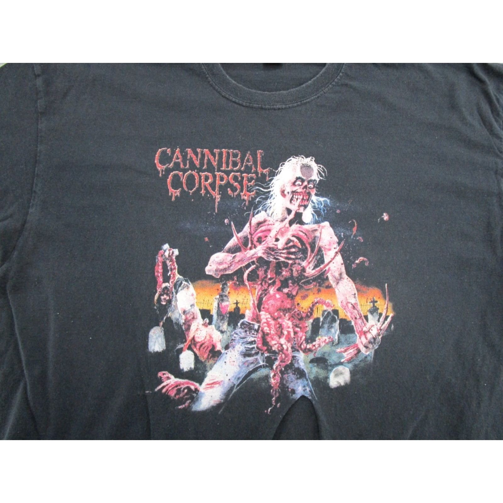 Gildan VINTAGE Y2K Cannibal Corpse Eaten Back To Life Double-Sided Shirt 2XL Black Mens Short Sleeve Graphic Print Read Size US XXL / EU 58 / 5 - 3 Thumbnail