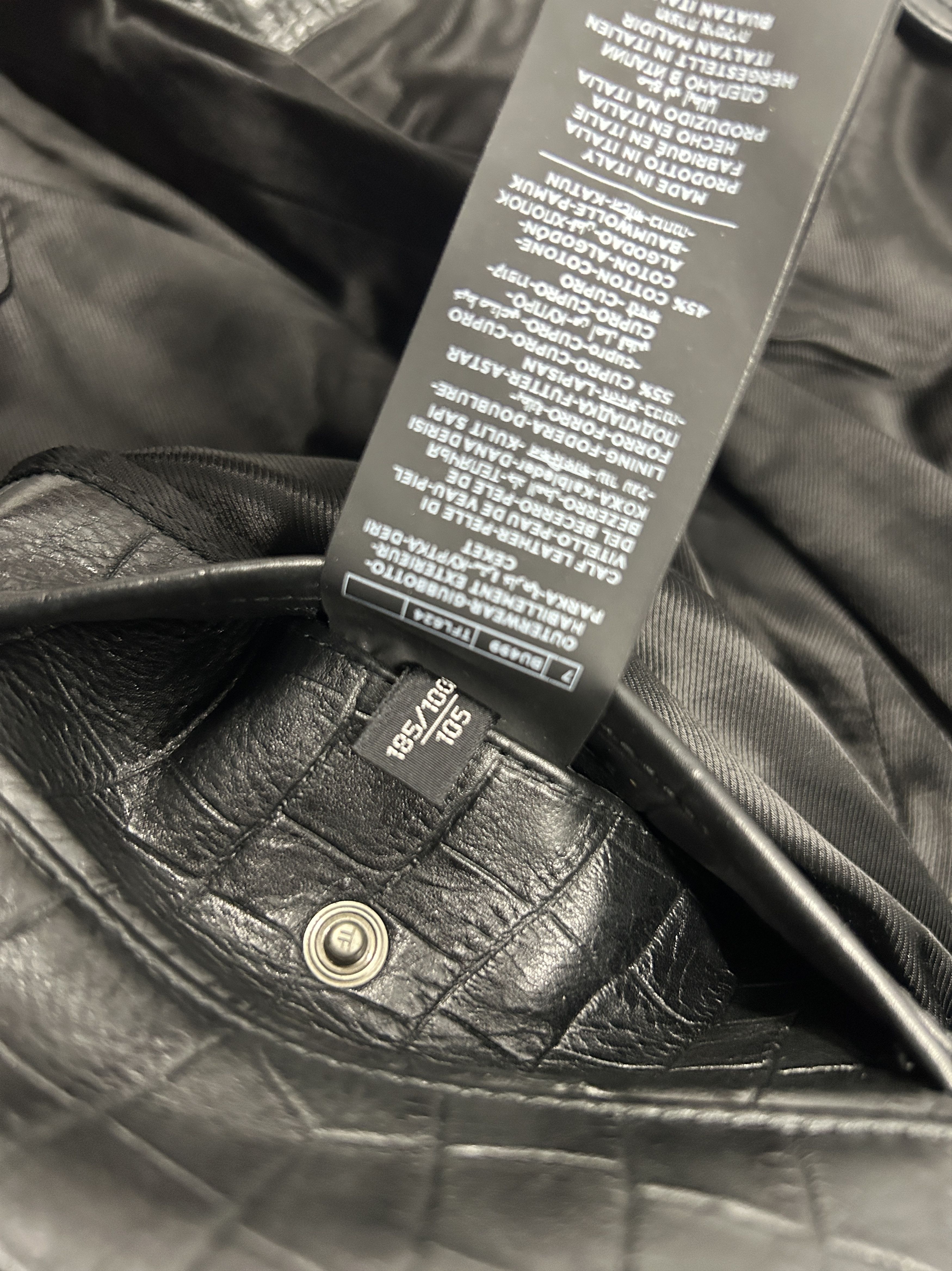 Tom Ford Tom Ford Leather Biker Crocodile Jacket in Black size It 52 Size US L / EU 52-54 / 3 - 23 Thumbnail