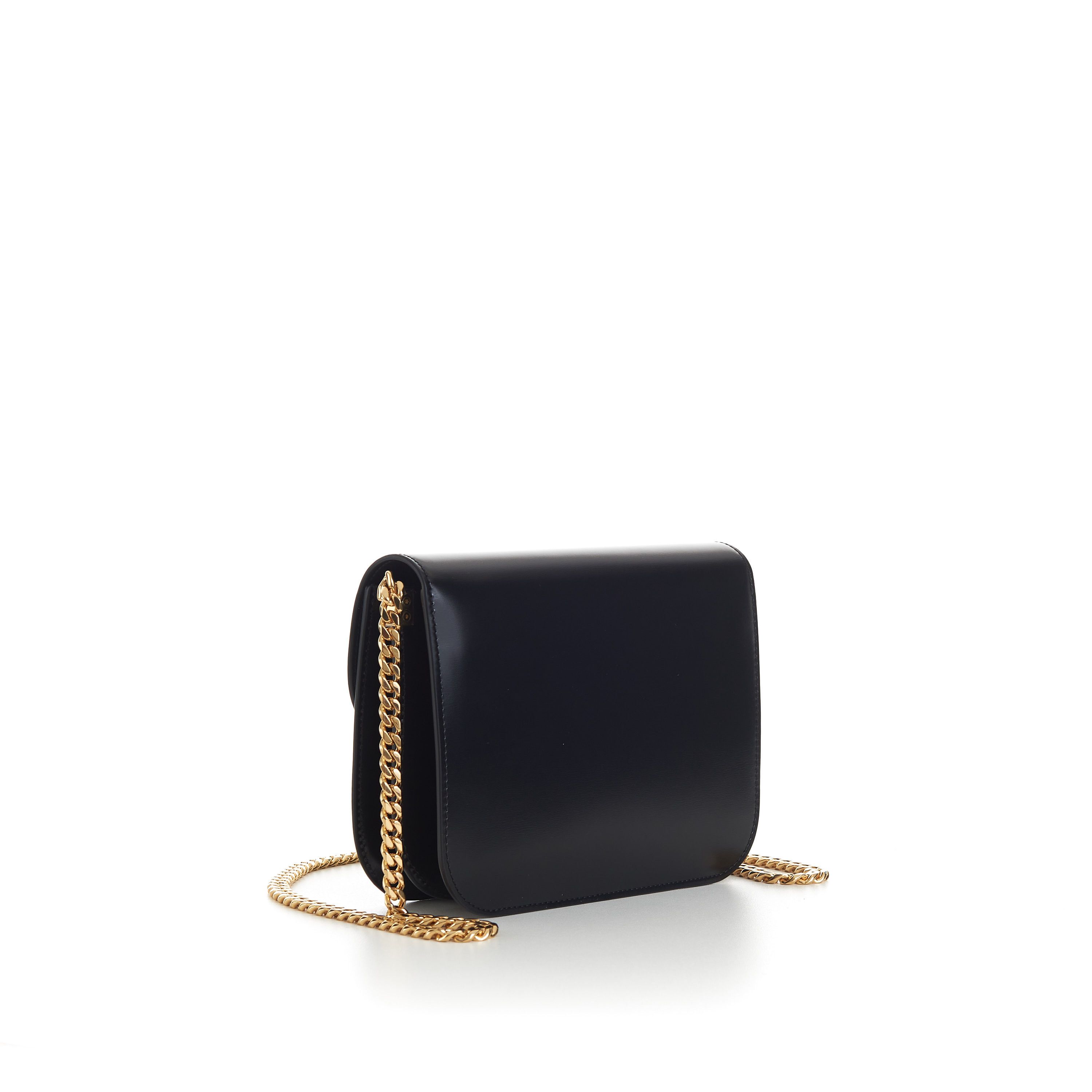 Celine Black College Triomphe Bag - Shiny Calfskin, Chain Strap Size ONE SIZE - 7 Thumbnail