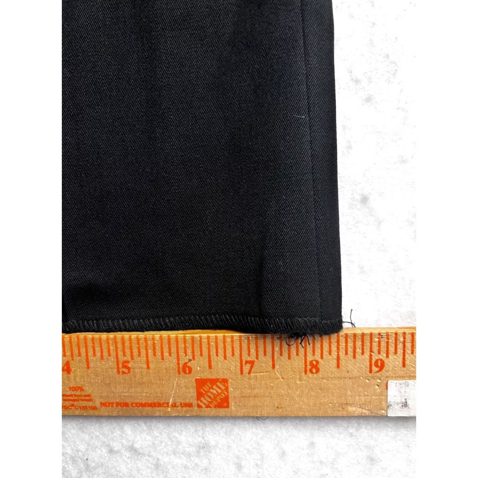Vintage Tophat New York Dress Pants Men 100% Wool Black USA Raw Hem 36x37 Fits 35x37 Hat Size US 36 / EU 52 - 6 Thumbnail