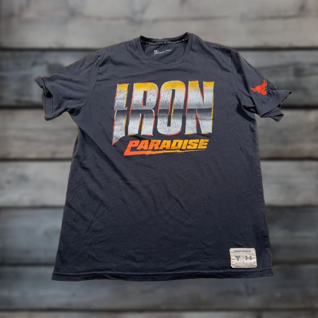 Under Armour Under armour x The Rock Iron Paradise T-Shirt Adult Large Black Loose Fit Size US L / EU 52-54 / 3 - 1 Thumbnail