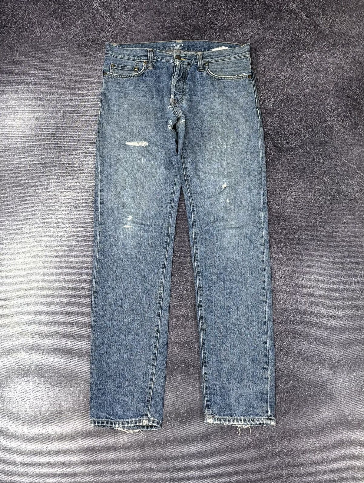 Carhartt Vintage Carhartt Denim Blue Work Hype Slim Klondike Jeans Size US 29 - 2 Thumbnail