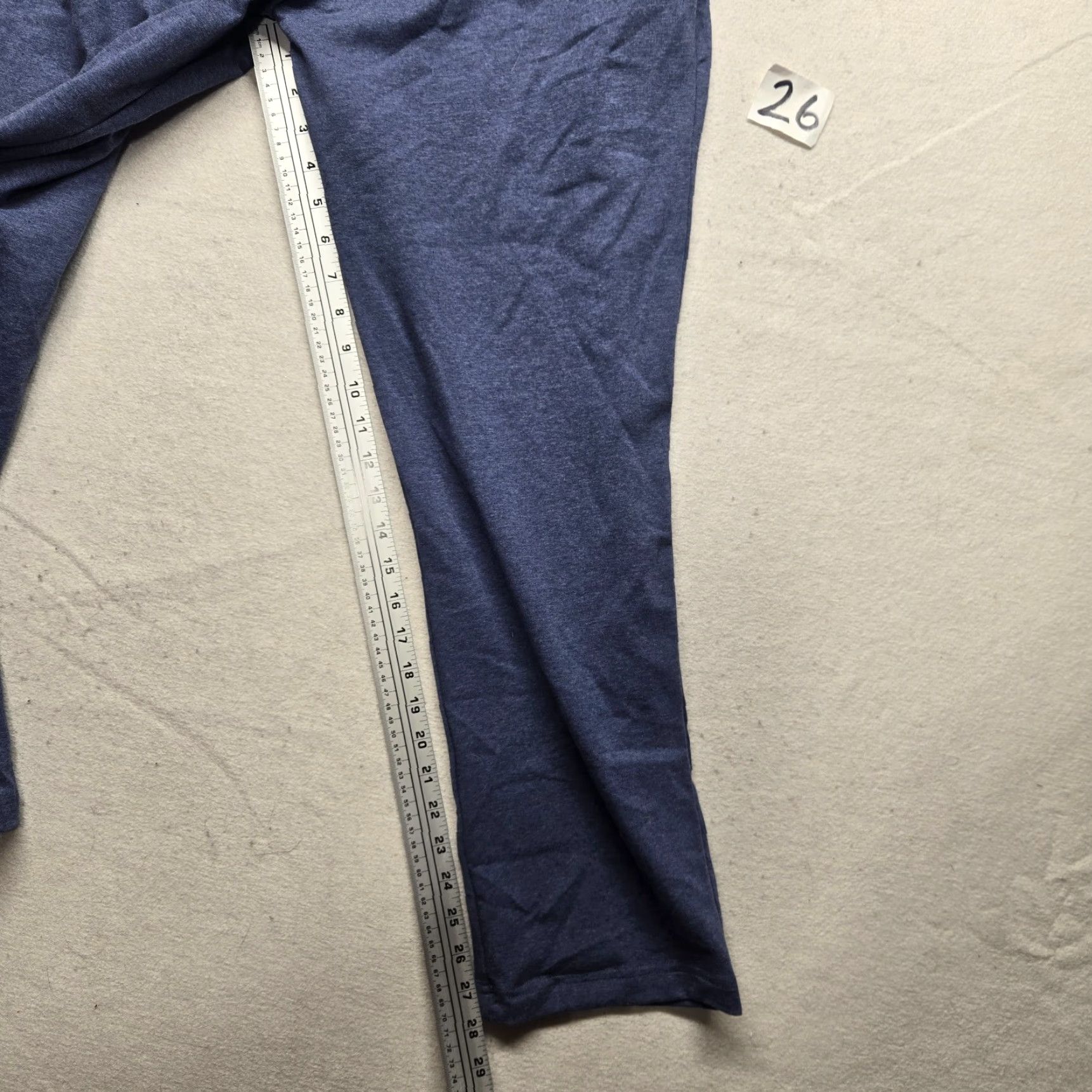 Vintage L.L. Bean Pants Solid Blue Straight Leg Pull On Pockets Lounge Cotton L Large Womens Size 36" / US 14 / IT 50 - 7 Thumbnail
