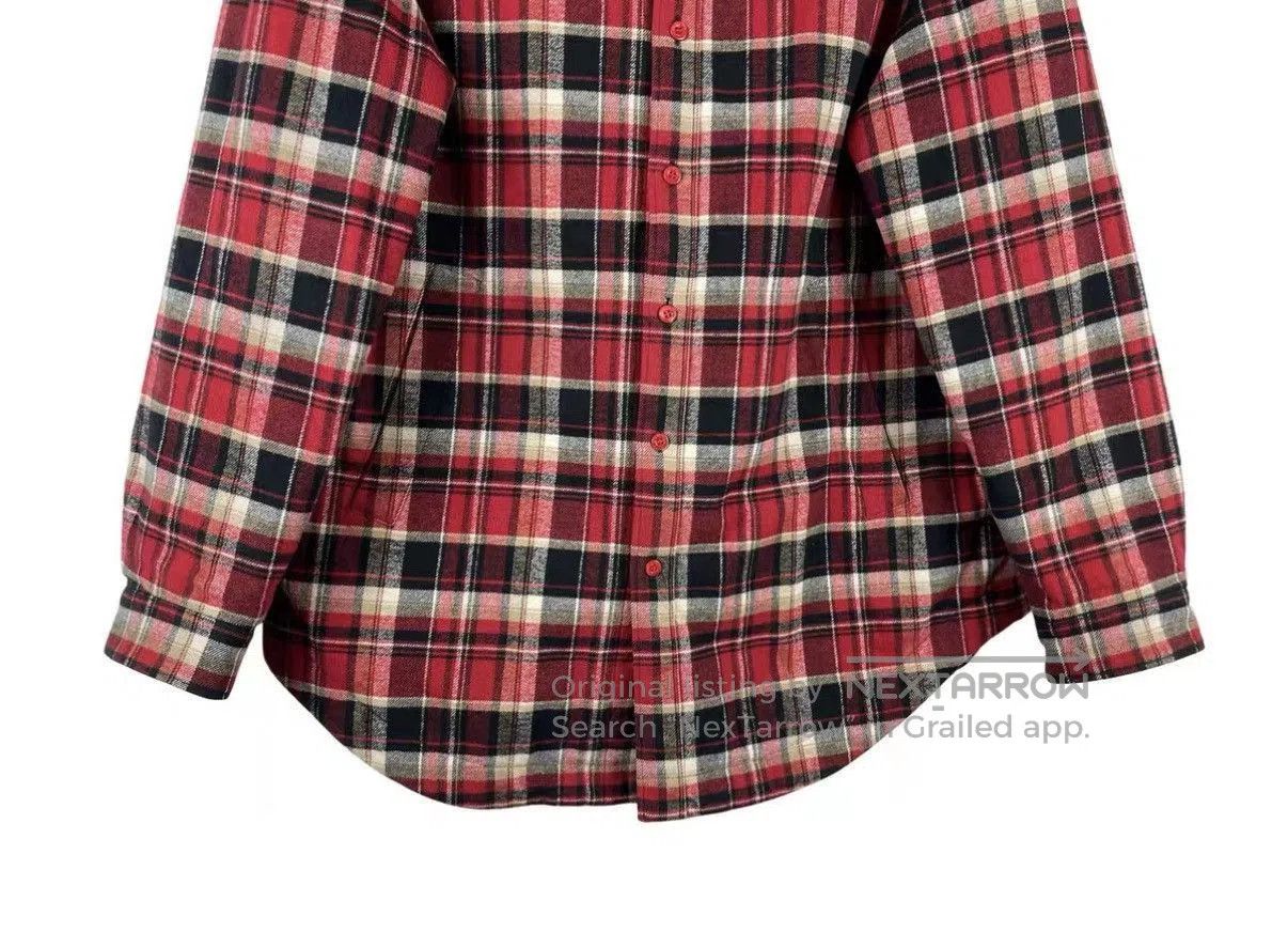 Balenciaga Red Plaid Long Sleeve Button-Up Shirt Size M. Size US M / EU 48-50 / 2 - 4 Thumbnail