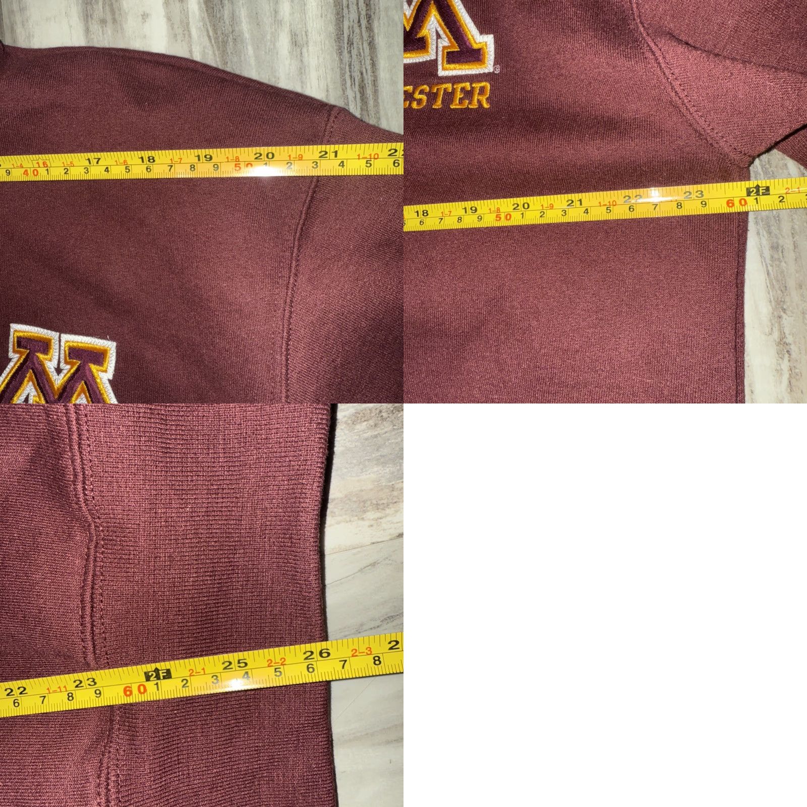 Champion Champion Sweatshirt Men L 1/4 Zip Maroon University College Logo Pullover Heavyweight Fleece Carding: Cotton/Polyester Size US L / EU 52-54 / 3 - 8 Thumbnail