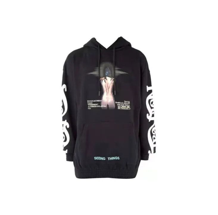 Off-White Off-White Black Long Sleeve Hoodie 0079 Size US XXS / EU 40 - 1 Thumbnail